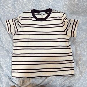 COS striped tee - chocolate brown, pink, cream